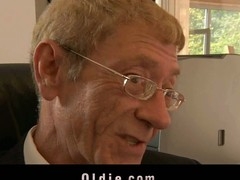 The most awesome way to get oldyoung fucking intercourse from your cleaning lady is to fire her. Then, that babe will do whatsoever necessary to please u. For this grandpa boss the pleasing comes when that babe goes down to give to his old schlong a precious oral-job